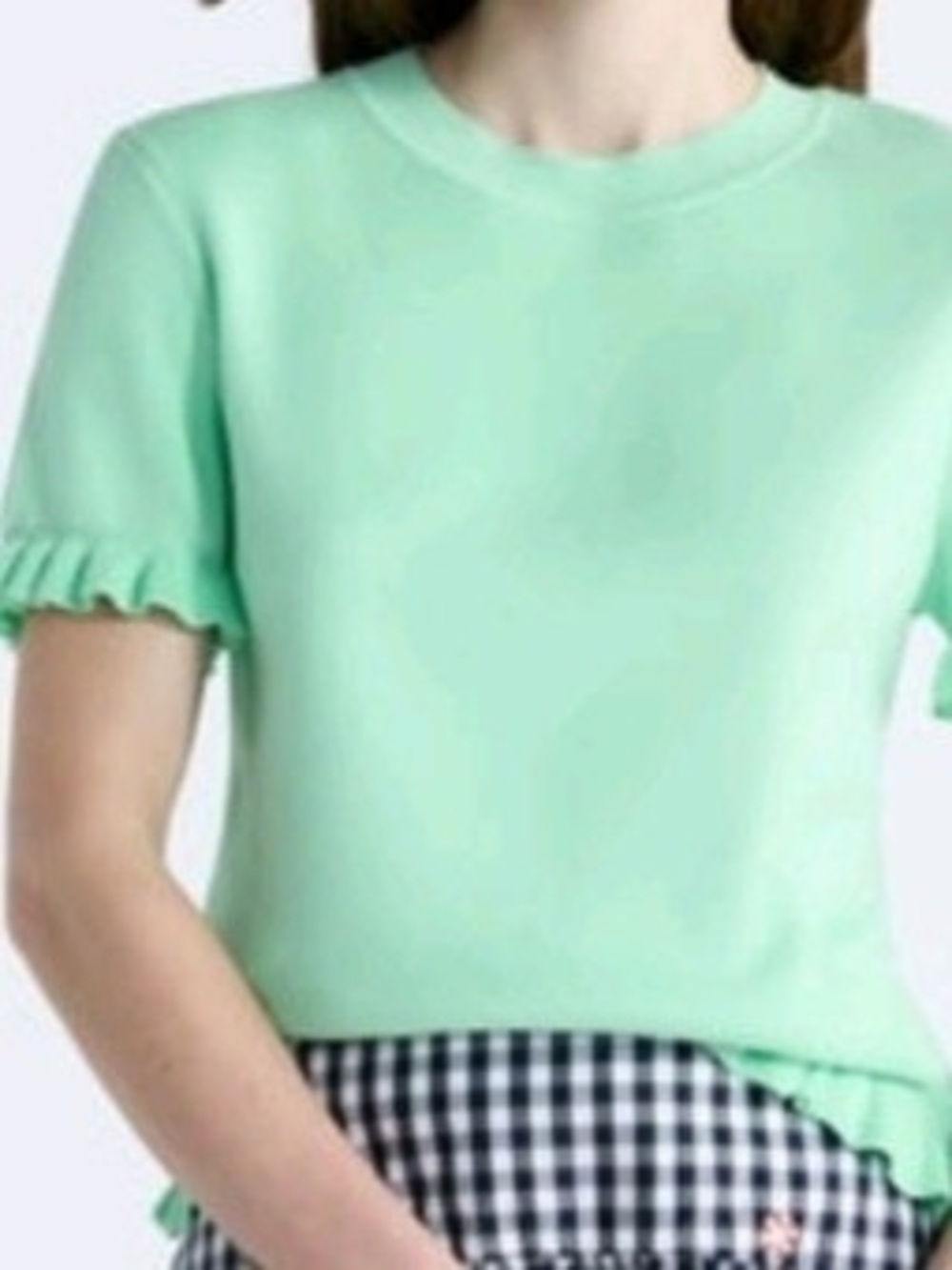 Ruffle Short Sleeve Peplum Sweater